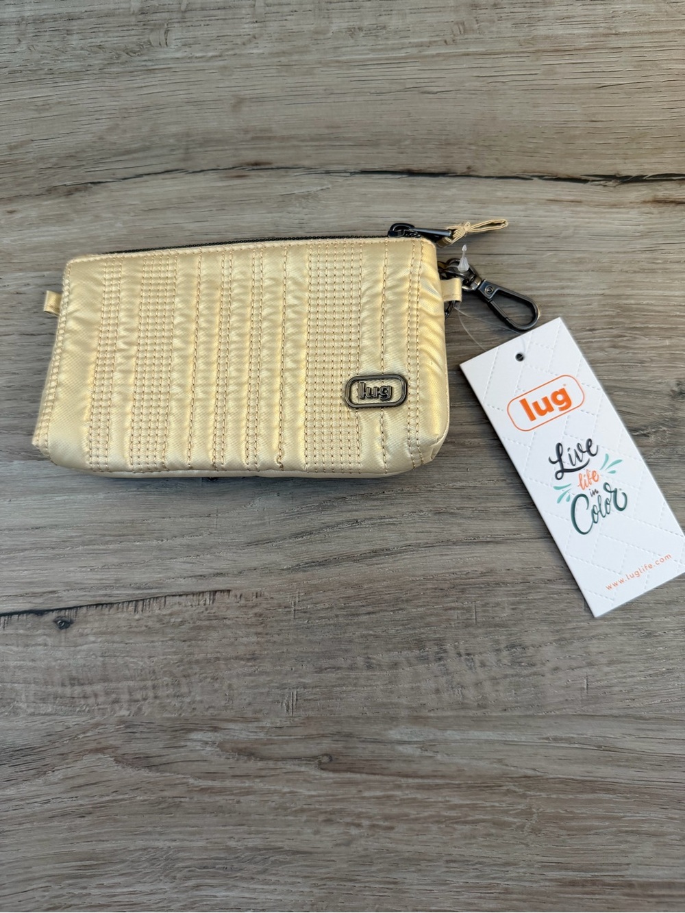 lug Metallic Rose Gold Metro XL Pouch